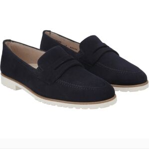 Paul Green Carmela Loafer slip on navy blue suede leather size UK 4.5 US 7